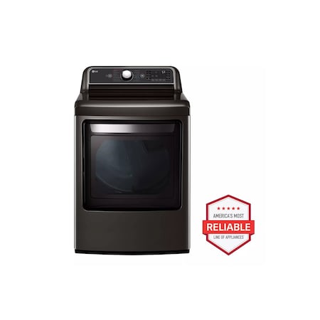 Lg LG 7.3 cu. ft. Electric Dryer with EasyLoad Door, TurboSteam and ThinQ Technology DLEX7900BE